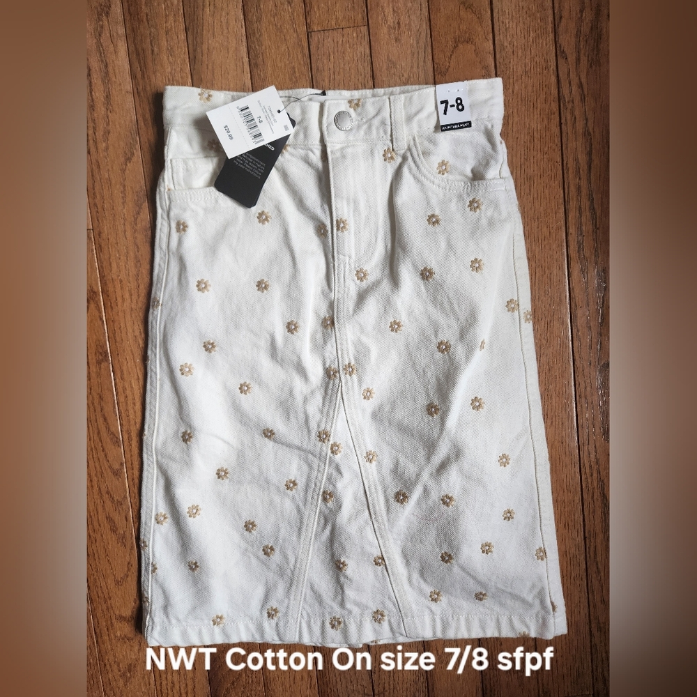 Cotton On Cream Pencil Skirt Knee-length Casual